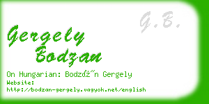 gergely bodzan business card